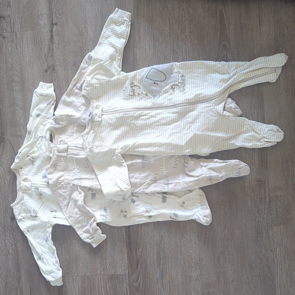 Gerber Zip up Pajamas 0-3m